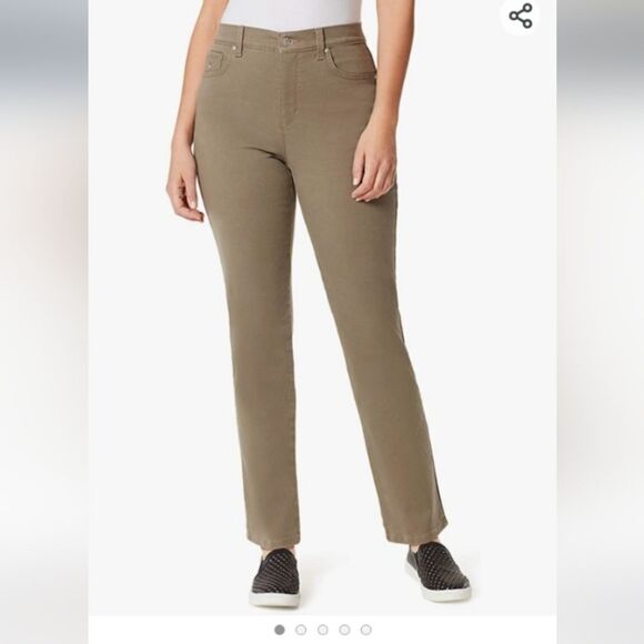 GLORIA VANDERBILT NWT stretch Amanda jeans mid-rise tapered leg size 14 short - Picture 1 of 11